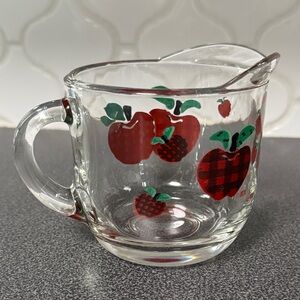 Vintage Applejack Creamer with Red Apple Design